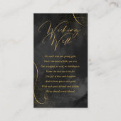 ライン素晴らし金ゴールド抽象芸術ウィッシングウェル黒ID867 エンクロージャーカード (正面)