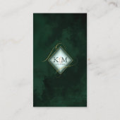 ライン素晴らし金ゴールド抽象芸術ウィングウェル緑ID867 エンクロージャーカード (裏面)