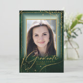 ライン素晴らし金ゴールド抽象芸術卒業グリーンID907 (スタンド正面)