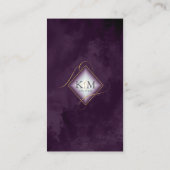 ライン素晴らし金ゴールド抽象芸術wishing Well Plum ID867 エンクロージャーカード (裏面)