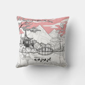 ライン絵画ズ日本の・オブ・テンプル湖 クッション (裏面)