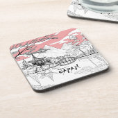 ライン絵画ズ日本の・オブ・テンプル湖 コースター (左側)