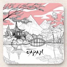 ライン絵画ズ日本の・オブ・テンプル湖