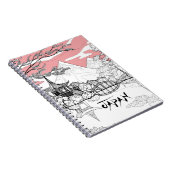 ライン絵画ズ日本の・オブ・テンプル湖 ノートブック (右側)