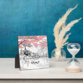 ライン絵画ズ日本の・オブ・テンプル湖 フォトプラーク (インサイチュ)