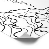 ライン絵画ズ日本の・オブ・テンプル湖 ポスター (角)