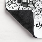 ライン絵画ズ日本の・オブ・テンプル湖 マウスパッド (コーナー)