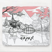 ライン絵画ズ日本の・オブ・テンプル湖 マウスパッド (正面)