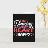 ライン踊りでハートを幸せおもしろいに カード (黄色い花)