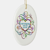 ライン踊りで人生を輝かせる セラミックオーナメント (右)