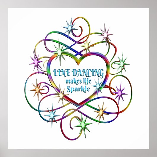 ライン踊りで人生を輝かせる ポスター (正面)