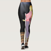 ライン踊りの女性の注意記号 レギンス (裏面)