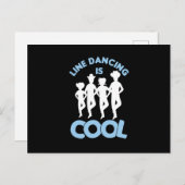 ライン踊りはカッコいいカントリーミュージックカウボーイギフト ポストカード (正面/裏面)