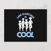 ライン踊りはカッコいいカントリーミュージックカウボーイギフト ポストカード (正面)