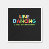 ライン踊りは人生をより多くのおもしろいカントリーダンスGifにする スタンダードカクテルナプキン (正面)