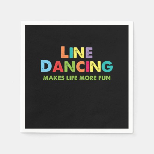ライン踊りは人生をより多くのおもしろいカントリーダンスGifにする スタンダードカクテルナプキン (正面)