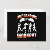 ライン踊りは私のトレーニングカントリー音楽ギフト ポストカード (正面/裏面)