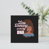 ライン踊りは私のDNAラインダンスカントリーのギフトである 招待状 (スタンド正面)