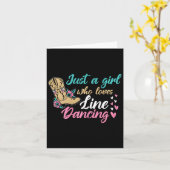 ライン踊りウェスタンJust A Girl Who Loves Line Da カード (黄色い花)