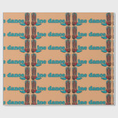 ライン踊りウエスタンカウボーイブーツ ラッピングペーパー (フラット)