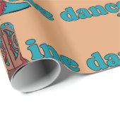 ライン踊りウエスタンカウボーイブーツ ラッピングペーパー (ロールコーナー)