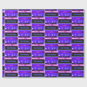 ライン踊りウエスタングループブルー、ブラックピンク ラッピングペーパー (フラット)