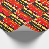 ライン踊りウエスタングループレッドブラックイエロー ラッピングペーパー (角)