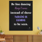 ライン踊りキングス/クイーンズI キャンバスプリント (インサイチュ (リビング))