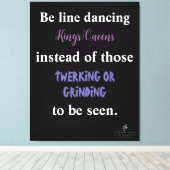 ライン踊りキングス/クイーンズI キャンバスプリント (インサイチュ (ウッドフロア))