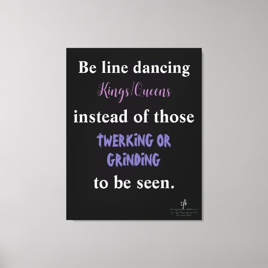 ライン踊りキングス/クイーンズI キャンバスプリント (正面)