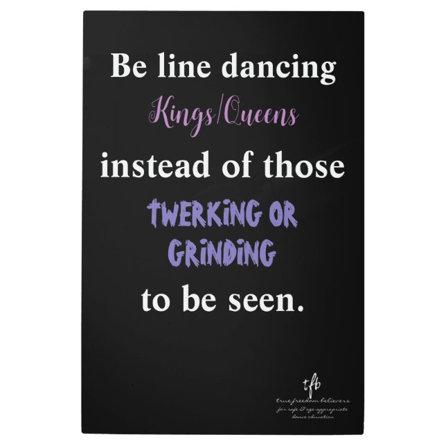 ライン踊りキングス/クイーンズI メタルプリント (正面)