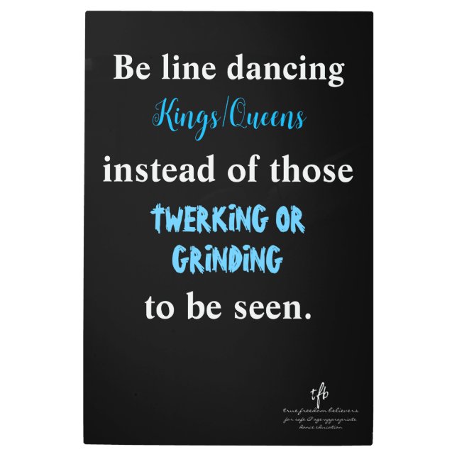 ライン踊りキングス/クイーンズII メタルプリント (正面)