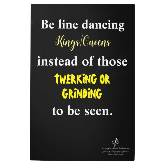 ライン踊りキングス/クイーンズIII メタルプリント (正面)