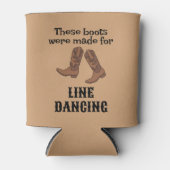 ライン踊りギフトカウボーブーツ製踊り 缶クーラー (正面)