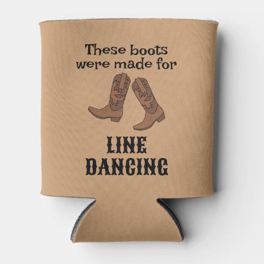 ライン踊りギフトカウボーブーツ製踊り 缶クーラー (正面)
