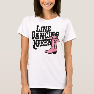 ライン踊りクイーンキュート女性のカーボーイブーツウェスタン Tシャツ