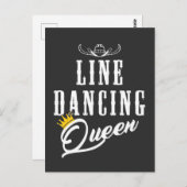 ライン踊りクイーン女性のカーボーイラインダンスウーマン ポストカード (正面/裏面)