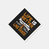 ライン踊りダンス スタンダードカクテルナプキン (角)