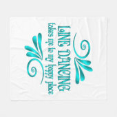 ライン踊りハッピープレイス フリースブランケット (正面(横))