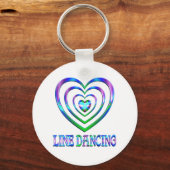 ライン踊りハート キーホルダー (正面)