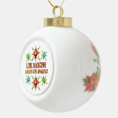 ライン踊りファンシー星 セラミックボールオーナメント (右)