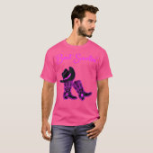ライン踊りブートスクート女性のカーボーイハット Tシャツ (正面フル)