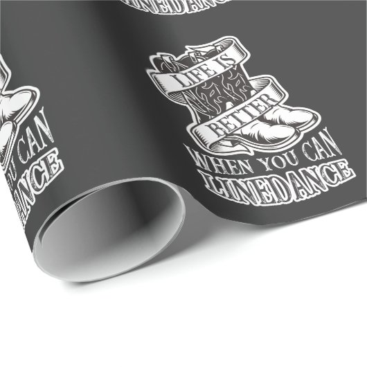 ライン踊りライフおもしろいカントリーラインダンサーブーツ ラッピングペーパー (ロールコーナー)