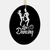 ライン踊りラインダンスすべてのカウボーイのダンスの種類 セラミックオーナメント (右)