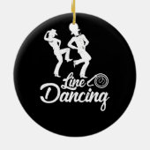 ライン踊りラインダンスすべてのカウボーイのダンスの種類 セラミックオーナメント (裏面)