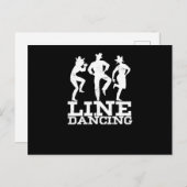 ライン踊り女性のカーボーイカウボーイカントリー音楽ギフト ポストカード (正面/裏面)