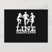 ライン踊り女性のカーボーイカウボーイカントリー音楽ギフト ポストカード (正面)