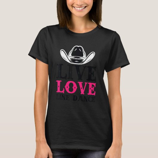 ライン踊り引用文ダンサープン文字デザイン Tシャツ (正面)