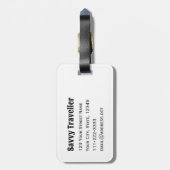 ライン踊り旅行ギフトカウボーブーツパーソナライズされた ラゲッジタグ (裏面縦)