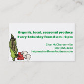 ライン野菜ビーガンシェフケータリング名刺 名刺 (裏面)